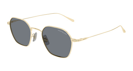 Montblanc MB0472S-001 50 Sunglass GOLD-GOLD-GREY Montblanc MB0472S-001 50 Sunglass GOLD-GOLD-GREY