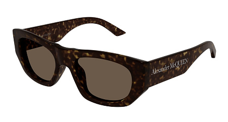 Alexander McQueen AM0450S-002 54 Sunglass HAVANA-HAVANA-BROWN
