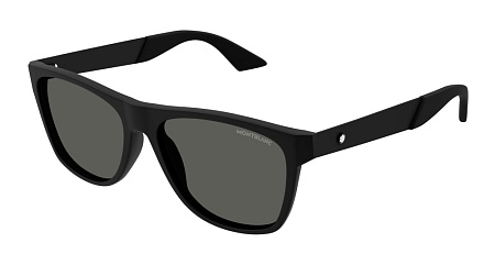 Montblanc MB0298S-005 56 Sunglass BLACK-BLACK-SMOKE