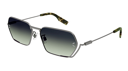 McQ MQ0351S-004 57 Sunglass RUTHENIUM-RUTHENIUM-GREEN
