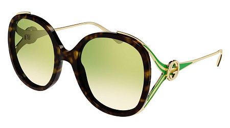 Gucci GG0226S-006 56 Sunglass HAVANA-GOLD-GREEN Gucci GG0226S-006 56 Sunglass HAVANA-GOLD-GREEN