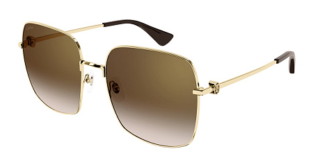 Cartier CT0401S-002 60 Sunglass GOLD-GOLD-BROWN