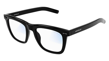 Montblanc MB0226S-005 53 Sunglass BLACK-BLACK-TRANSPARENT Montblanc MB0226S-005 53 Sunglass BLACK-BLACK-TRANSPARENT