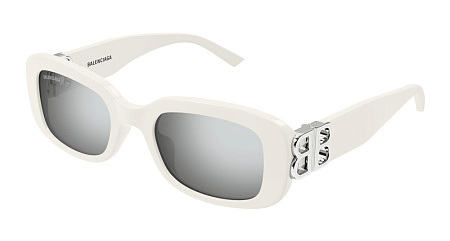 Balenciaga BB0310SK-003 53 Sunglass WHITE-WHITE-SILVER Balenciaga BB0310SK-003 53 Sunglass WHITE-WHITE-SILVER