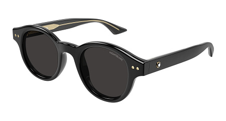 Montblanc MB0287S-001 48 Sunglass BLACK-BLACK-GREY Montblanc MB0287S-001 48 Sunglass BLACK-BLACK-GREY