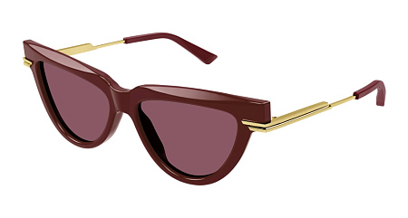 Bottega Veneta BV1265S-003 54 Sunglass BURGUNDY-GOLD-RED Bottega Veneta BV1265S-003 54 Sunglass BURGUNDY-GOLD-RED