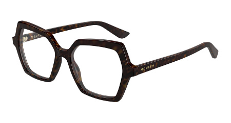 Alexander McQueen AM0537O-002 54 Optical Frame HAVANA-HAVANA-TRANSPARENT