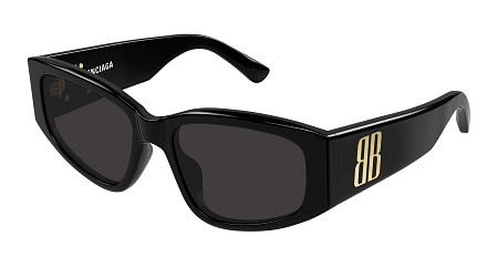 Balenciaga BB0475S-001 56 Sunglass BLACK-BLACK-GREY