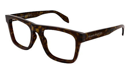 Alexander McQueen AM0357O-002 52 Optical Frame HAVANA-HAVANA-TRANSPARENT