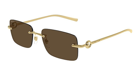 Gucci GG1703S-004 55 Sunglass GOLD-GOLD-BROWN
