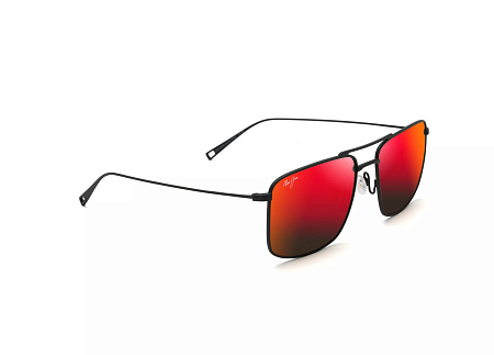 Maui Jim RM886-02 55 Sunglass BLACK-BLACK-RED
