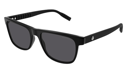 Montblanc MB0209S-001 56 Sunglass BLACK-BLACK-GREY Montblanc MB0209S-001 56 Sunglass BLACK-BLACK-GREY