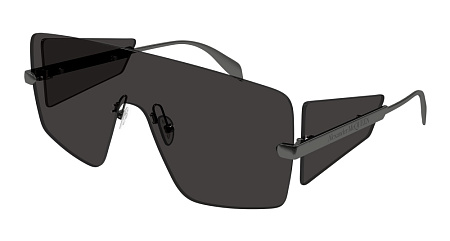 Alexander McQueen AM0460S-001 99 Sunglass RUTHENIUM-RUTHENIUM-GREY