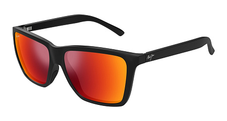 Maui Jim RM864-02A 57 Sunglass BLACK-BLACK-RED