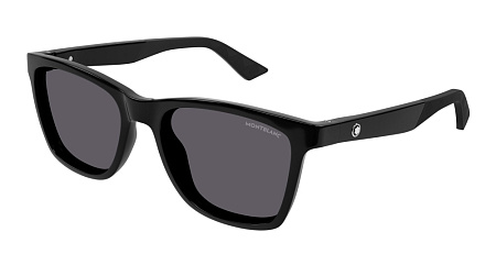Montblanc MB0399S-005 55 Sunglass BLACK-BLACK-GREY Montblanc MB0399S-005 55 Sunglass BLACK-BLACK-GREY