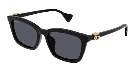 Gucci GG1596SK-001 55 Sunglass BLACK-BLACK-GREY