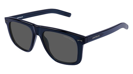 Montblanc MB0227S-003 55 Sunglass BLUE-BLUE-BLUE Montblanc MB0227S-003 55 Sunglass BLUE-BLUE-BLUE