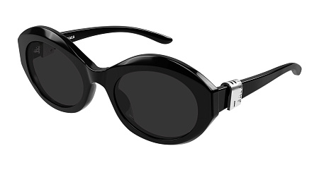 Balenciaga BB0460S-001 57 Sunglass BLACK-BLACK-GREY