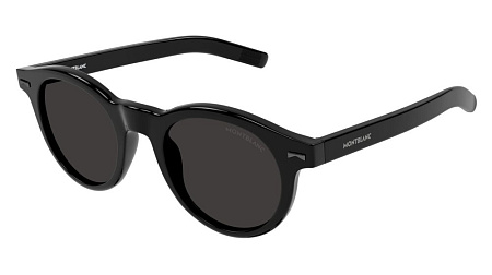 Montblanc MB0225S-001 49 Sunglass BLACK-BLACK-GREY Montblanc MB0225S-001 49 Sunglass BLACK-BLACK-GREY
