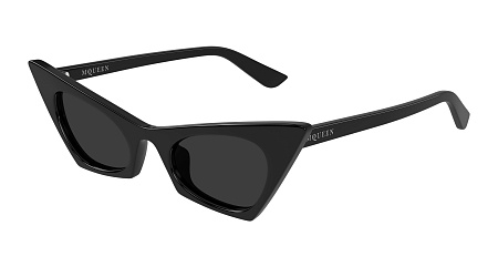 Alexander McQueen AM0557S-001 48 Sunglass BLACK-BLACK-GREY