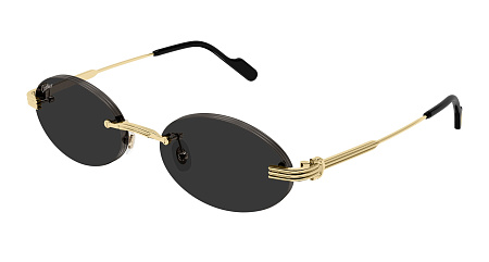 Cartier CT0615S-006 55 Sunglass GOLD-GOLD-GREY