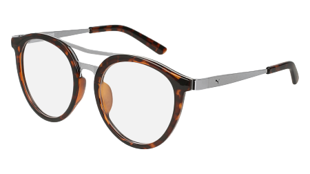 Puma PE0074O-002 47 Optical Frame HAVANA-RUTHENIUM-TRANSPARENT