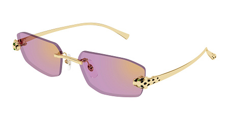 Cartier CT0474S-006 56 Sunglass GOLD-GOLD-PINK Cartier CT0474S-006 56 Sunglass GOLD-GOLD-PINK