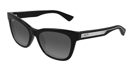 Maui Jim MJ0689S-001 54 Sunglass BLACK-GREY-GREY