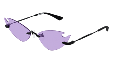 McQ MQ0222S-004 64 Sunglass BLACK-BLACK-VIOLET