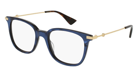 Gucci GG0110O-005 49 Optical Frame BLUE-GOLD-TRANSPARENT Gucci GG0110O-005 49 Optical Frame BLUE-GOLD-TRANSPARENT