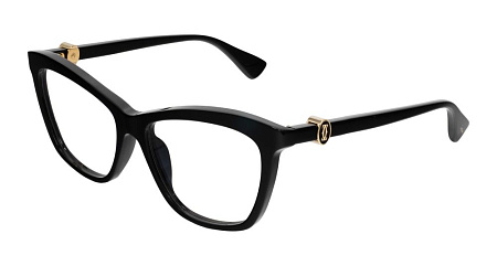 Cartier CT0526O-001 54 Optical Frame BLACK-BLACK-TRANSPARENT Cartier CT0526O-001 54 Optical Frame BLACK-BLACK-TRANSPARENT
