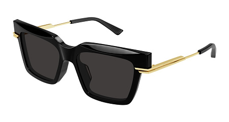 Bottega Veneta BV1242S-001 53 Sunglass BLACK-GOLD-GREY