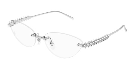 Cartier CT0565O-002 57 Optical Frame SILVER-SILVER-TRANSPARENT Cartier CT0565O-002 57 Optical Frame SILVER-SILVER-TRANSPARENT