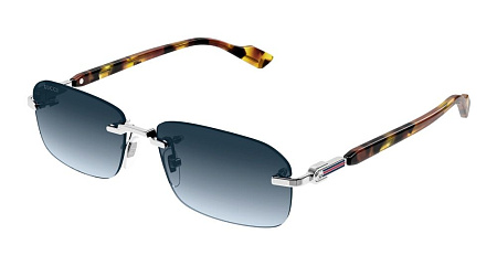 Gucci GG1221S-007 56 Sunglass SILVER-HAVANA-BLUE Gucci GG1221S-007 56 Sunglass SILVER-HAVANA-BLUE