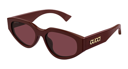 Gucci GG1845SA-003 55 Sunglass BURGUNDY-BURGUNDY-RED
