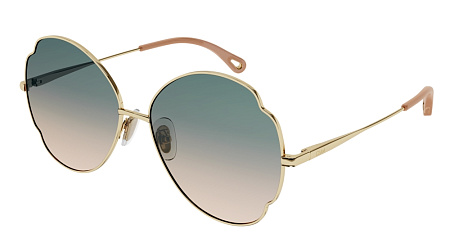Chloe CH0093S-003 60 Sunglass GOLD-GOLD-GREEN Chloe CH0093S-003 60 Sunglass GOLD-GOLD-GREEN
