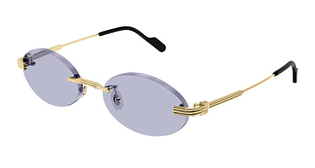 Cartier CT0615S-004 53 Sunglass GOLD-GOLD-VIOLET Cartier CT0615S-004 53 Sunglass GOLD-GOLD-VIOLET
