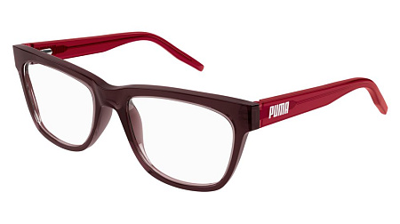 Puma PJ0044O-005 48 Optical Frame BURGUNDY-RED-TRANSPARENT