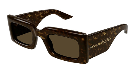 Alexander McQueen AM0433S-002 50 Sunglass HAVANA-HAVANA-BROWN