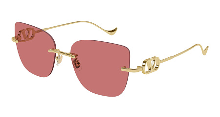 Valentino VG0033S-004 54 Sunglass GOLD-GOLD-RED Valentino VG0033S-004 54 Sunglass GOLD-GOLD-RED