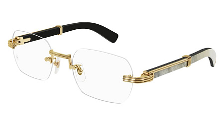Cartier CT0377O-003 53 Optical Frame GOLD-WHITE-TRANSPARENT