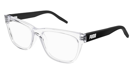 Puma PJ0044O-007 48 Optical Frame CRYSTAL-BLACK-TRANSPARENT