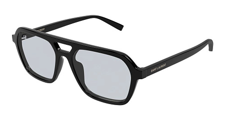 Saint Laurent SL 905-002 55 Sunglass BLACK-BLACK-LIGHT BLUE