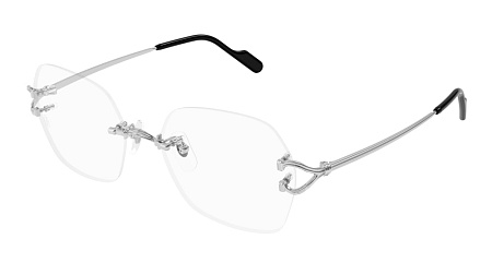 Cartier CT0564O-002 55 Optical Frame SILVER-SILVER-TRANSPARENT Cartier CT0564O-002 55 Optical Frame SILVER-SILVER-TRANSPARENT