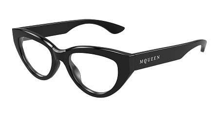 Alexander McQueen AM0529O-001 52 Optical Frame BLACK-BLACK-TRANSPARENT