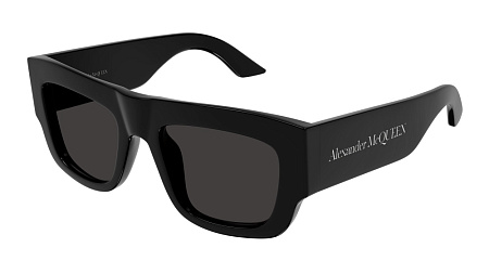 Alexander McQueen AM0449S-001 53 Sunglass BLACK-BLACK-GREY