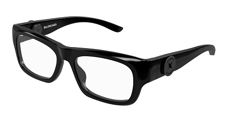 Balenciaga BB0410O-001 54 Optical Frame BLACK-BLACK-TRANSPARENT Balenciaga BB0410O-001 54 Optical Frame BLACK-BLACK-TRANSPARENT