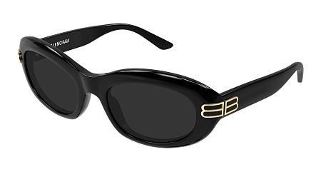 Balenciaga BB0431S-001 57 Sunglass BLACK-BLACK-GREY