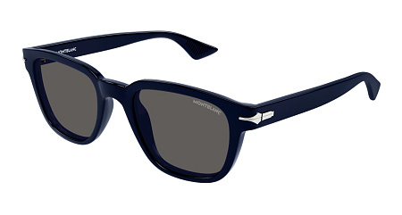 Montblanc MB0302S-004 51 Sunglass BLUE-BLUE-GREY Montblanc MB0302S-004 51 Sunglass BLUE-BLUE-GREY