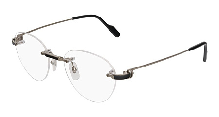 Cartier CT0517O-003 51 Optical Frame RUTHENIUM-RUTHENIUM-TRANSPARENT